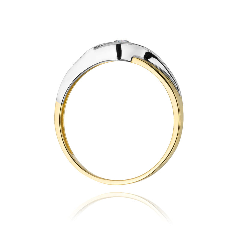 Inel Aur 9K cu Diamant Natural 0.10 ct, imaginea 3 din 8
