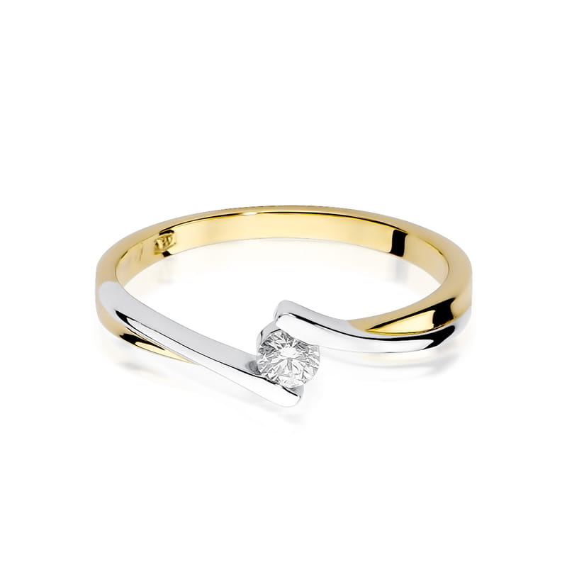Inel Aur 9K cu Diamant Natural 0.10 ct, imaginea 2 din 8