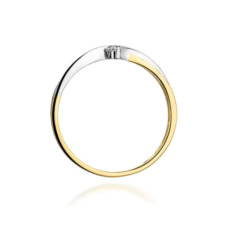 Inel Aur 9K cu Diamant Natural 0.04 ct, imaginea 3 din 8