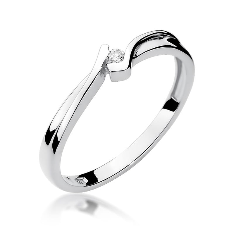 Inel Aur 9K cu Diamant Natural 0.04 ct, imaginea 5 din 8