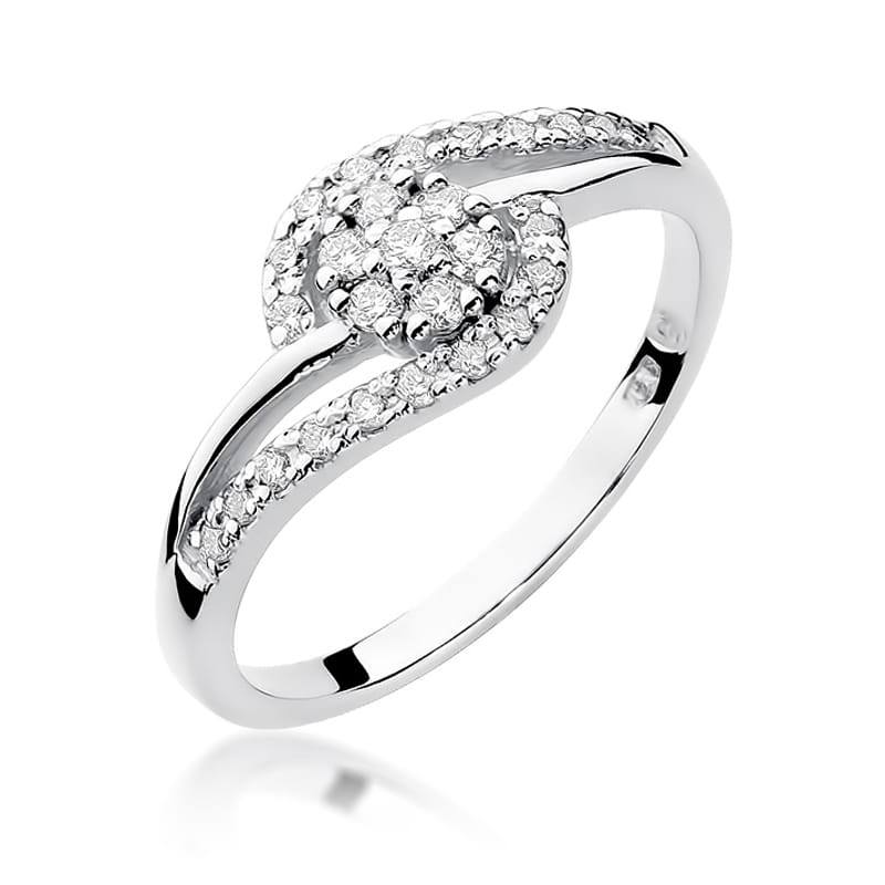 Inel Aur 9K cu Diamante Naturale 0.17 ct, imaginea 5 din 8