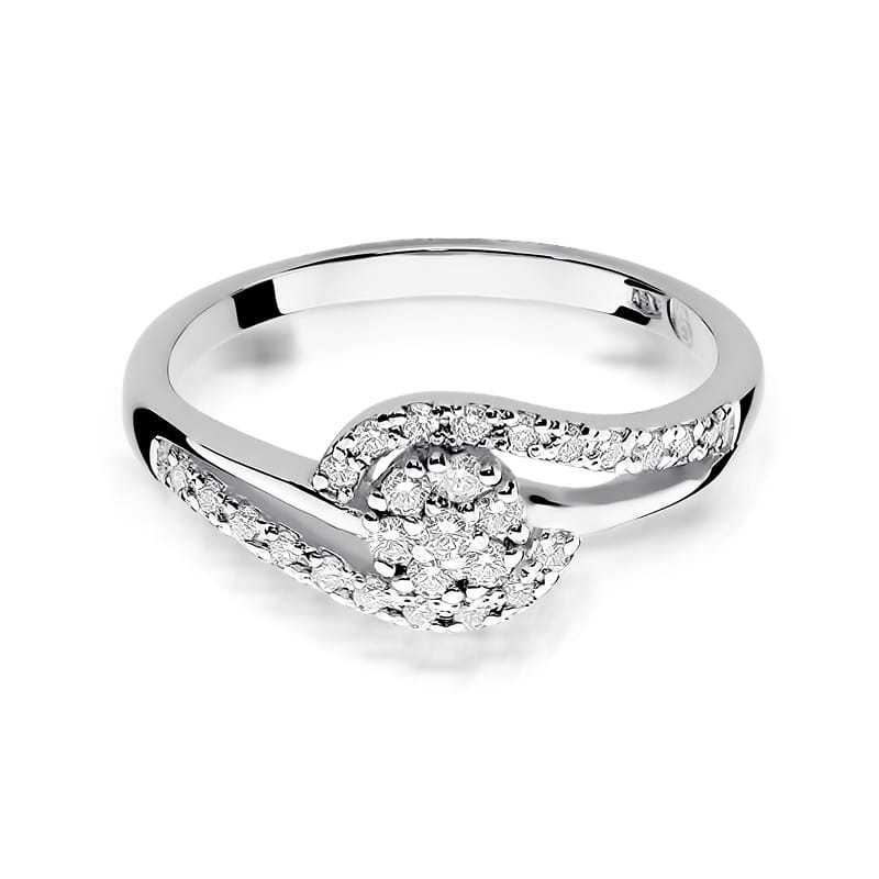 Inel Aur 9K cu Diamante Naturale 0.17 ct, imaginea 6 din 8