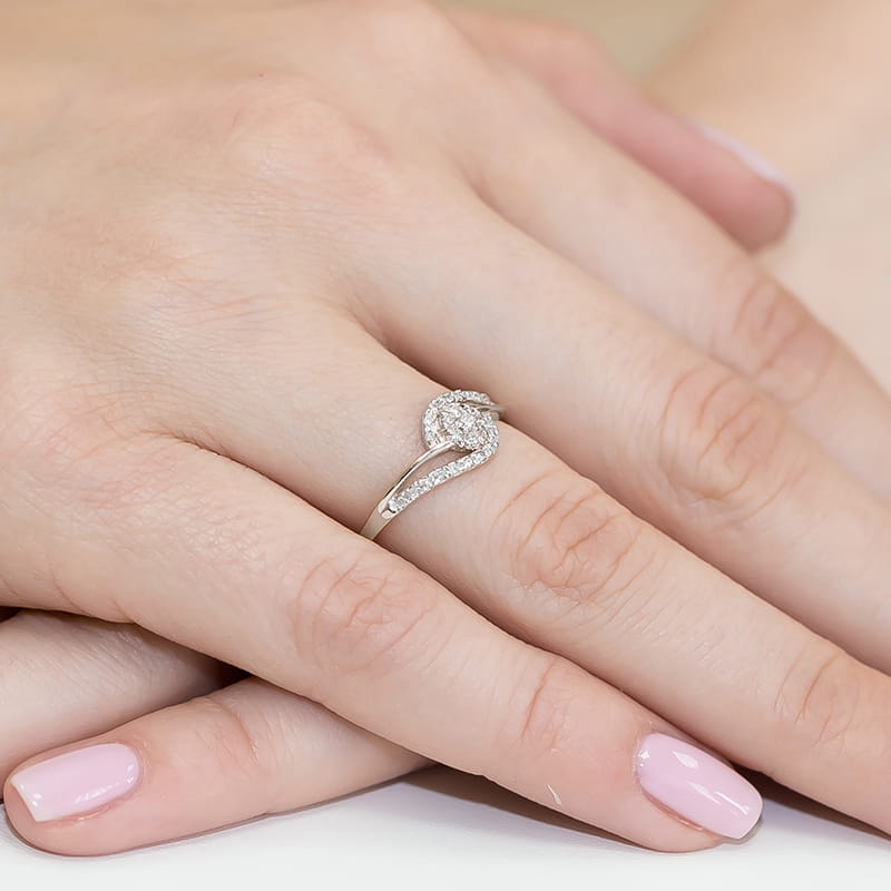 Inel Aur 9K cu Diamante Naturale 0.17 ct, imaginea 8 din 8