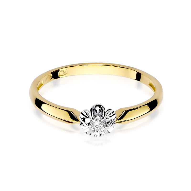 Inel Aur 9K cu Diamant Natural 0.04 ct, imaginea 2 din 8