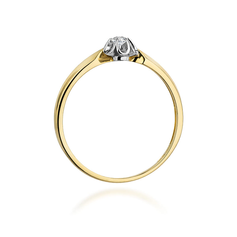 Inel Aur 9K cu Diamant Natural 0.04 ct, imaginea 3 din 8