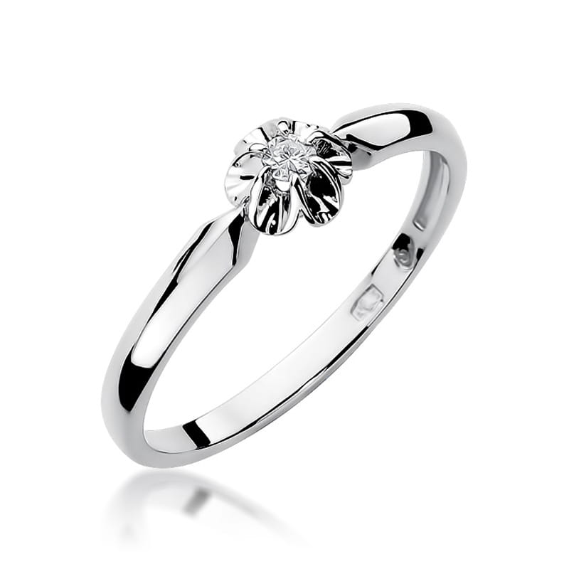 Inel Aur 9K cu Diamant Natural 0.04 ct, imaginea 5 din 8