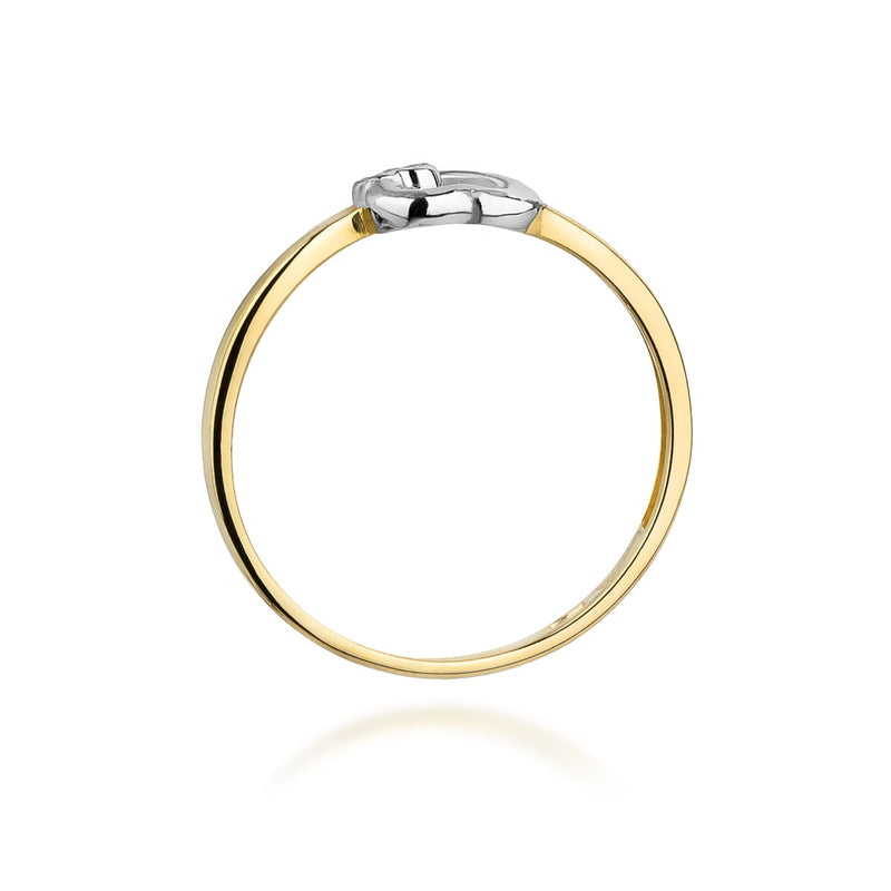 Inel Aur 9K cu Diamant Natural 0.02 ct, imaginea 3 din 8