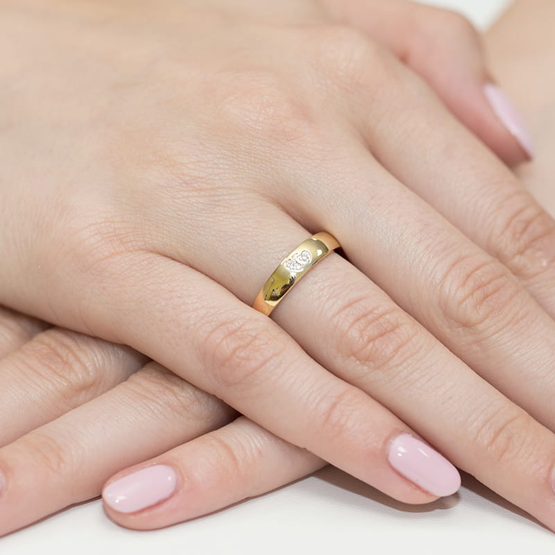 Inel Aur 9K cu Diamante Naturale 0.02 ct, imaginea 4 din 8
