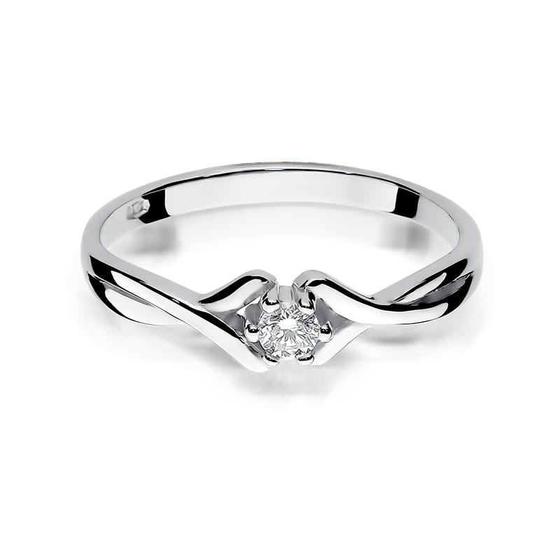 Inel Aur 9K cu Diamant Natural 0.08 ct, imaginea 6 din 7