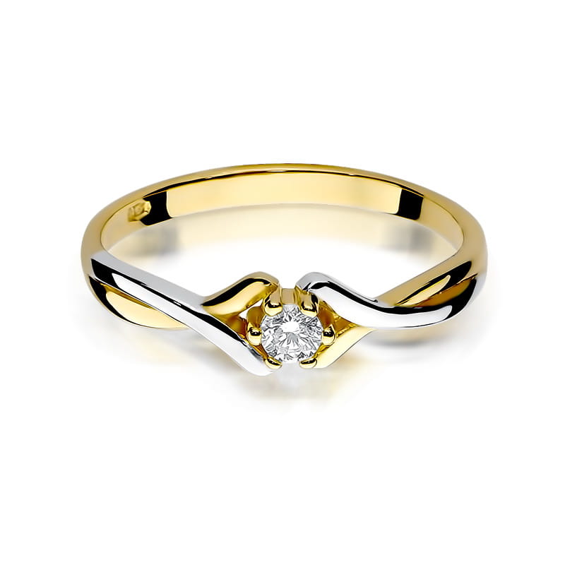 Inel Aur 9K cu Diamant Natural 0.10 ct, imaginea 2 din 7