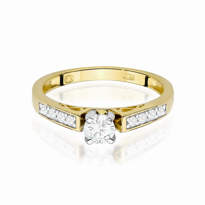 Inel Aur 9K cu Diamante Naturale 0.42 ct, imaginea 2 din 10