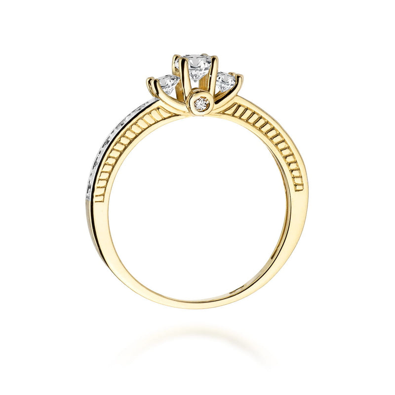 Inel Aur 9K cu Diamante Naturale 0.42 ct, imaginea 3 din 8