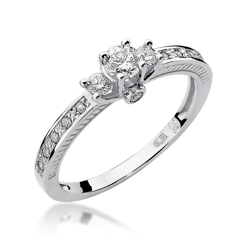 Inel Aur 9K cu Diamante Naturale 0.42 ct, imaginea 5 din 8