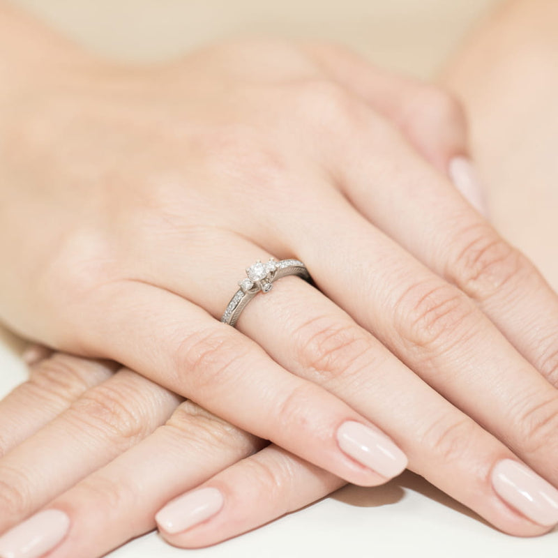 Inel Aur 9K cu Diamante Naturale 0.42 ct, imaginea 8 din 8