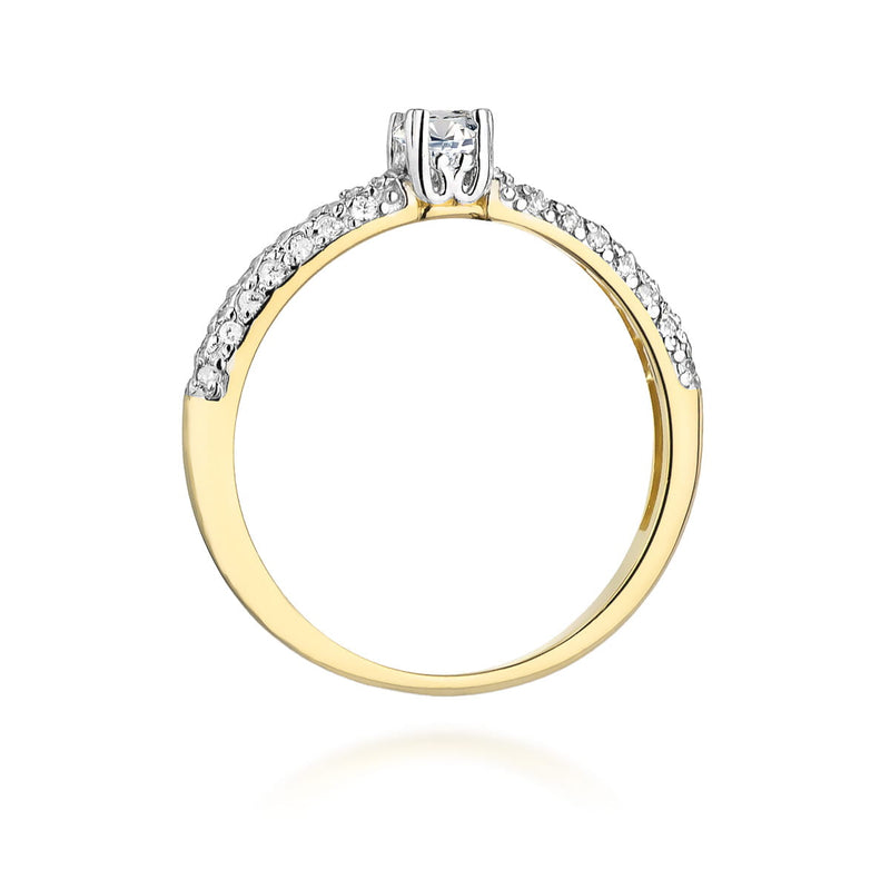 Inel Aur 9K cu Diamante Naturale 0.36 ct, imaginea 3 din 8