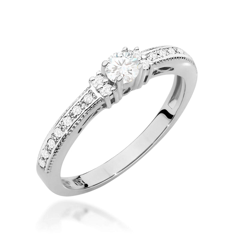 Inel Aur 9K cu Diamante Naturale 0.23 ct, imaginea 5 din 8