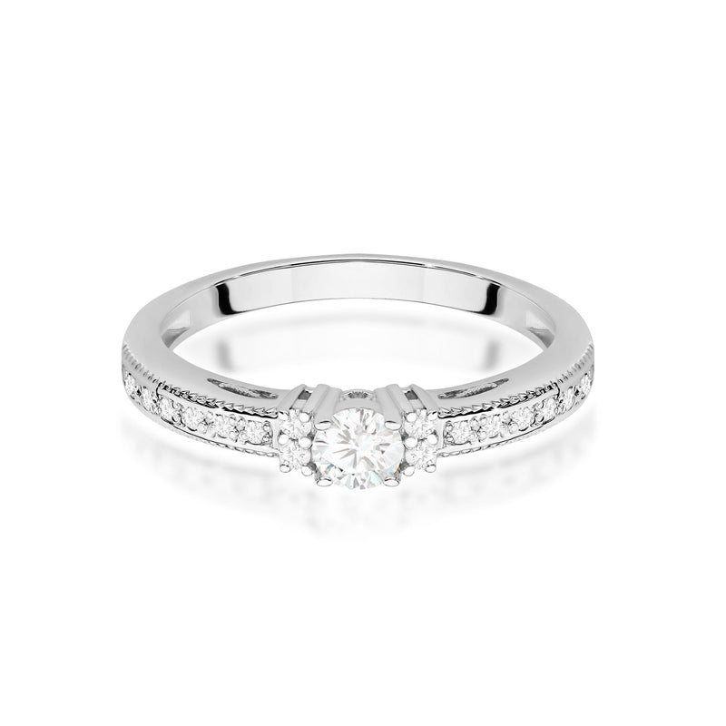 Inel Aur 9K cu Diamante Naturale 0.23 ct, imaginea 6 din 8