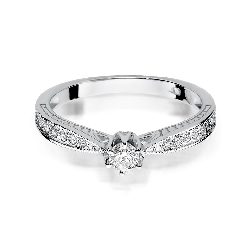 Inel Aur 9K cu Diamante Naturale 0.30 ct, imaginea 6 din 8