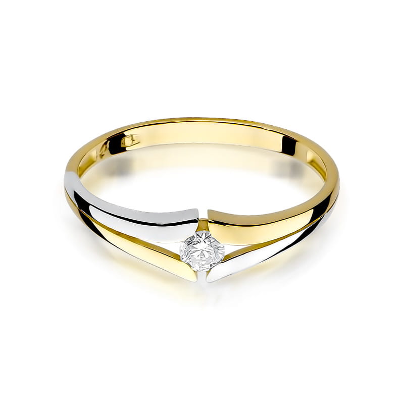 Inel Aur 9K cu Diamant Natural 0.10 ct, imaginea 2 din 7