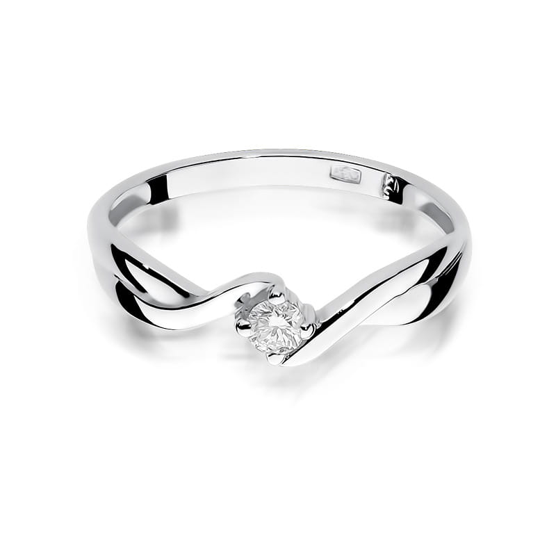 Inel Aur 9K cu Diamant Natural 0.08 ct, imaginea 6 din 7