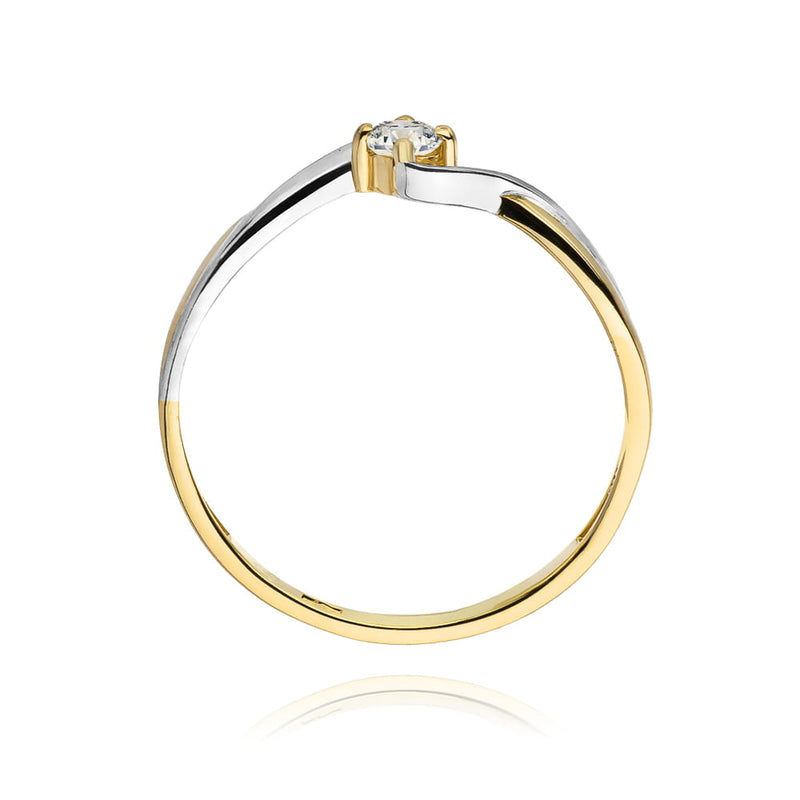 Inel Aur 9K cu Diamant Natural 0.10 ct, imaginea 3 din 7