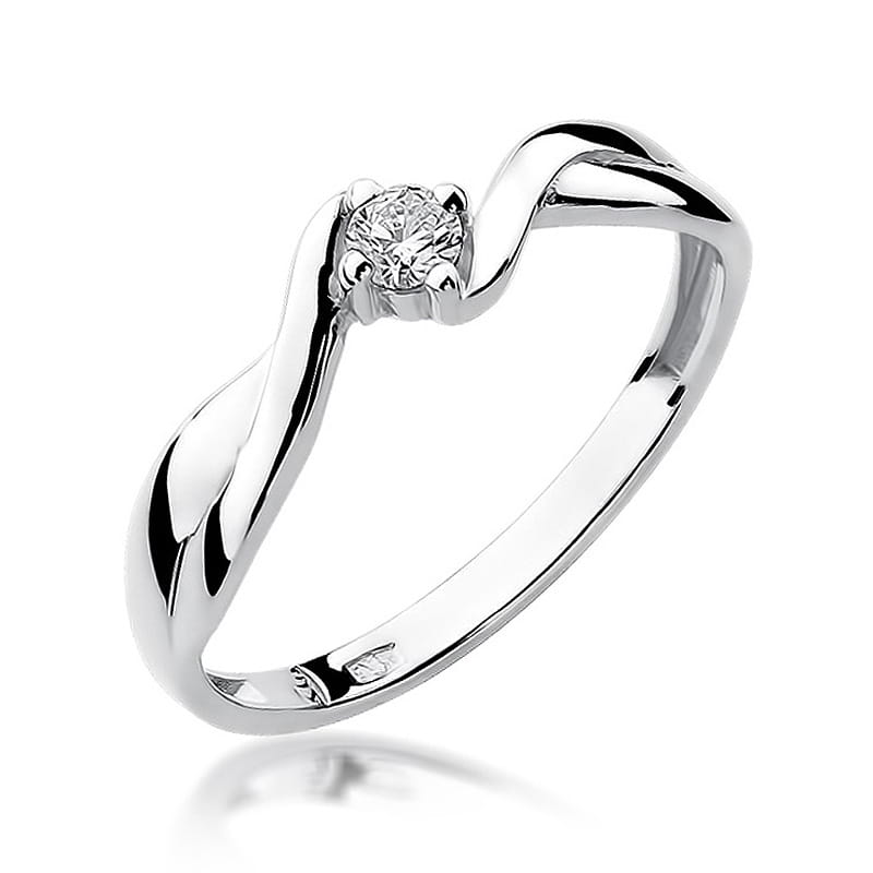Inel Aur 9K cu Diamant Natural 0.10 ct, imaginea 5 din 7