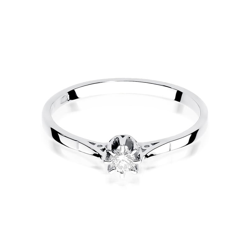 Inel Aur 9K cu Diamant Natural 0.08 ct, imaginea 6 din 7
