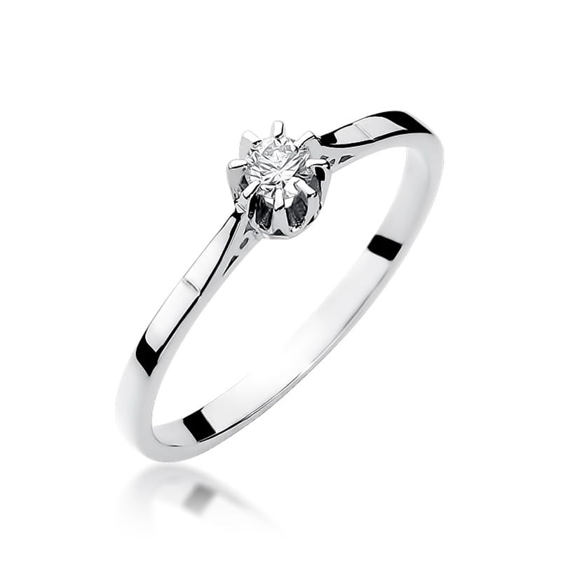 Inel Aur 9K cu Diamant Natural 0.10 ct, imaginea 5 din 7