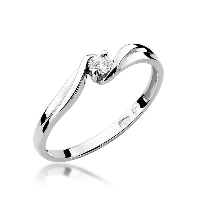 Inel Aur 9K cu Diamant Natural 0.08 ct, imaginea 5 din 7