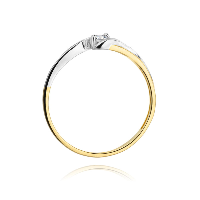 Inel Aur 9K cu Diamant Natural 0.10 ct, imaginea 3 din 7