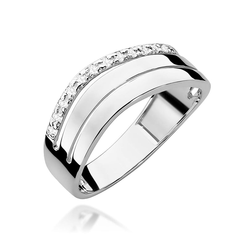 Inel Aur 9K cu Diamante Naturale 0.09 ct, imaginea 5 din 8