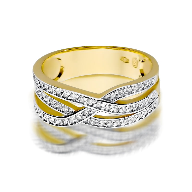 Inel Aur 9K cu Diamante Naturale 0.27 ct, imaginea 2 din 7