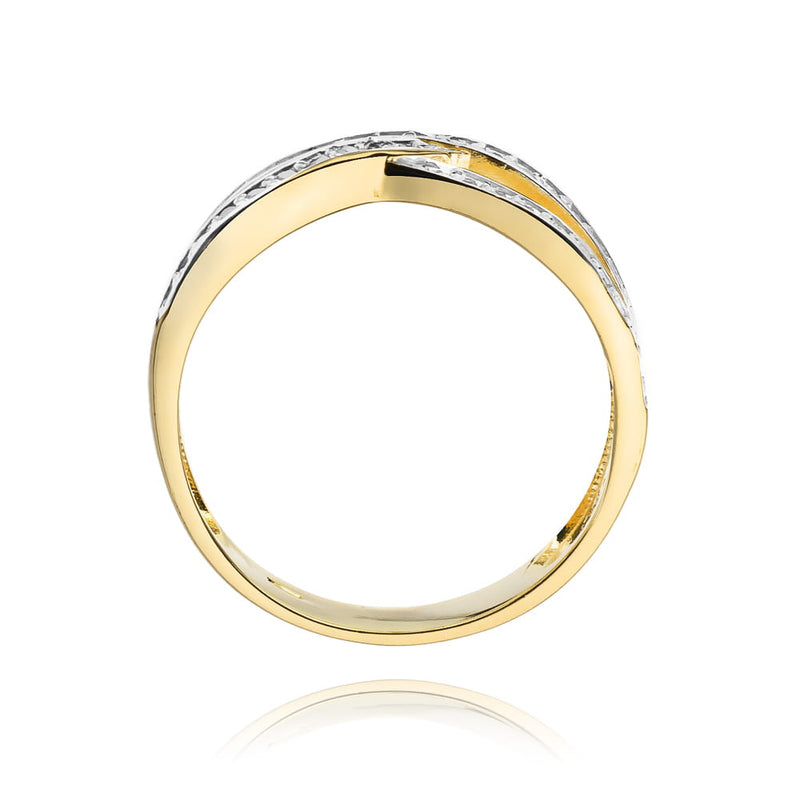 Inel Aur 9K cu Diamante Naturale 0.27 ct, imaginea 3 din 7