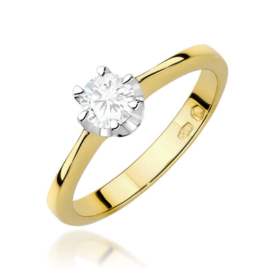 Inel Aur 9K cu Diamant Natural 0.30 ct