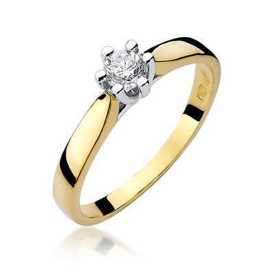 Inel Aur 9K cu Diamant Natural 0.20 ct