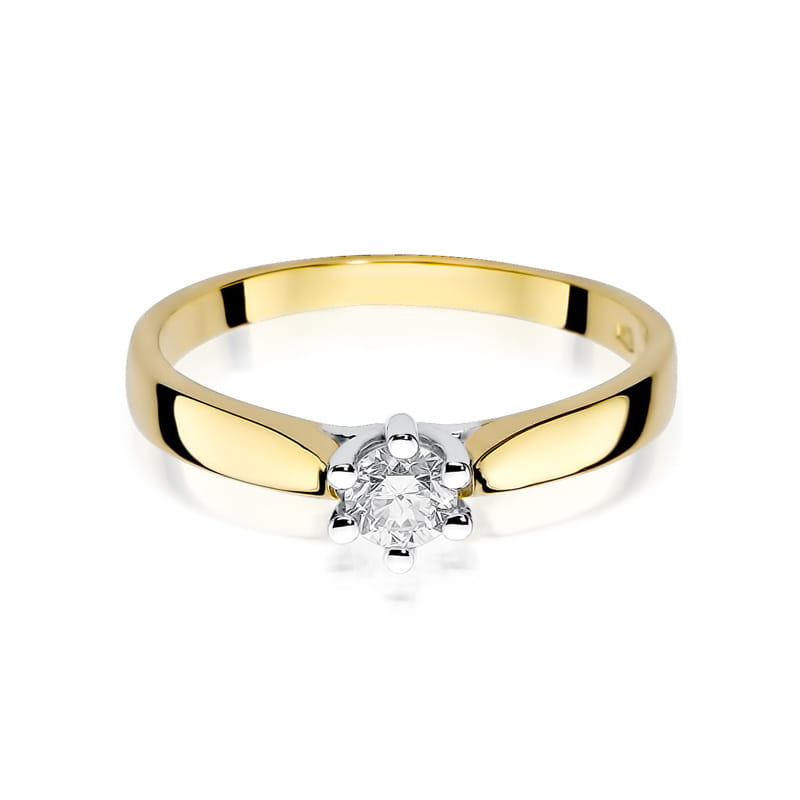 Inel Aur 9K cu Diamant Natural 0.20 ct, imaginea 2 din 8