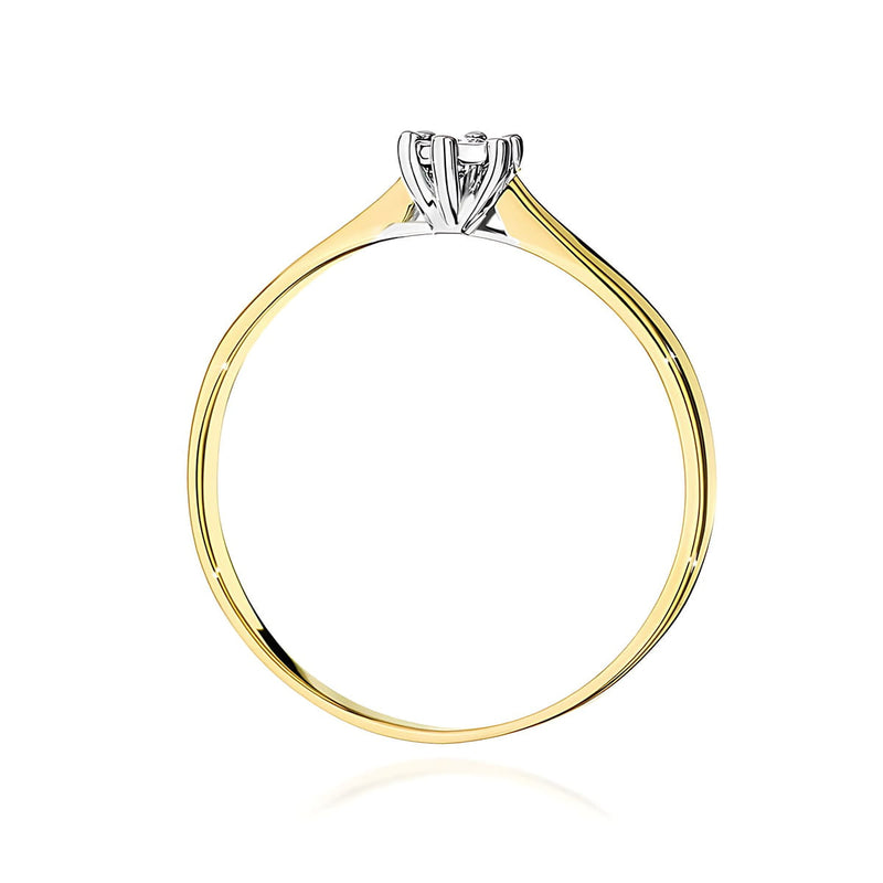 Inel Aur 9K cu Diamant Natural 0.01 ct, imaginea 3 din 6