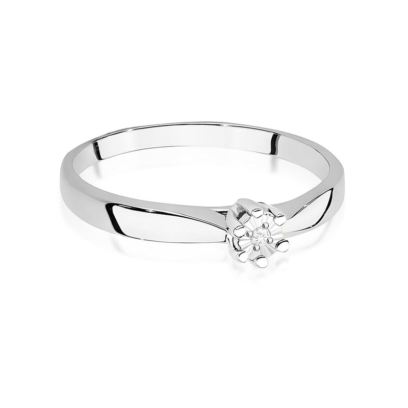 Inel Aur 9K cu Diamant Natural 0.01 ct, imaginea 5 din 6