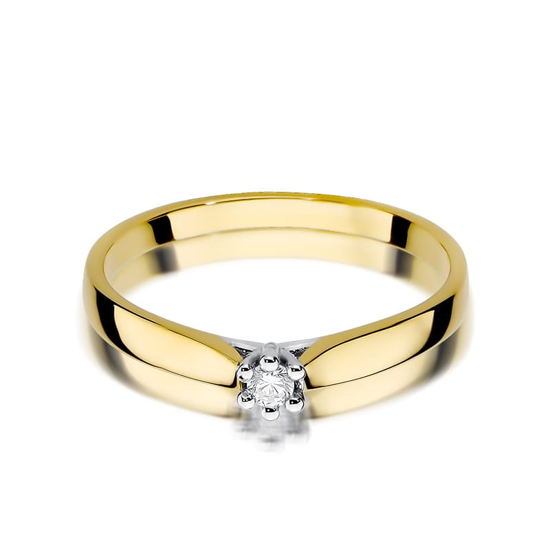 Inel Aur 9K cu Diamant Natural 0.04 ct, imaginea 2 din 7