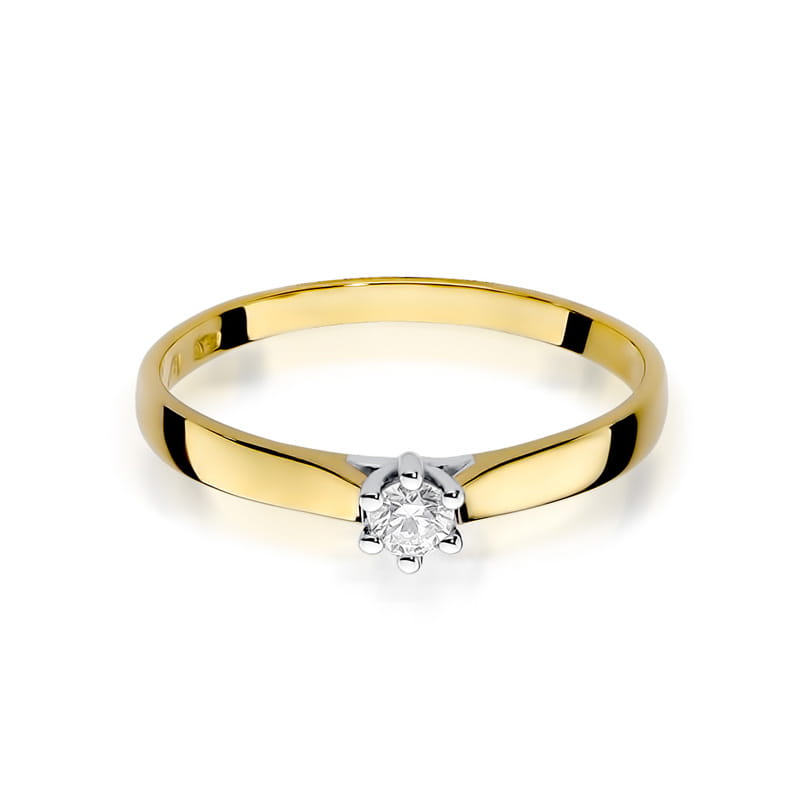 Inel Aur 9K cu Diamant Natural 0.10 ct, imaginea 2 din 7