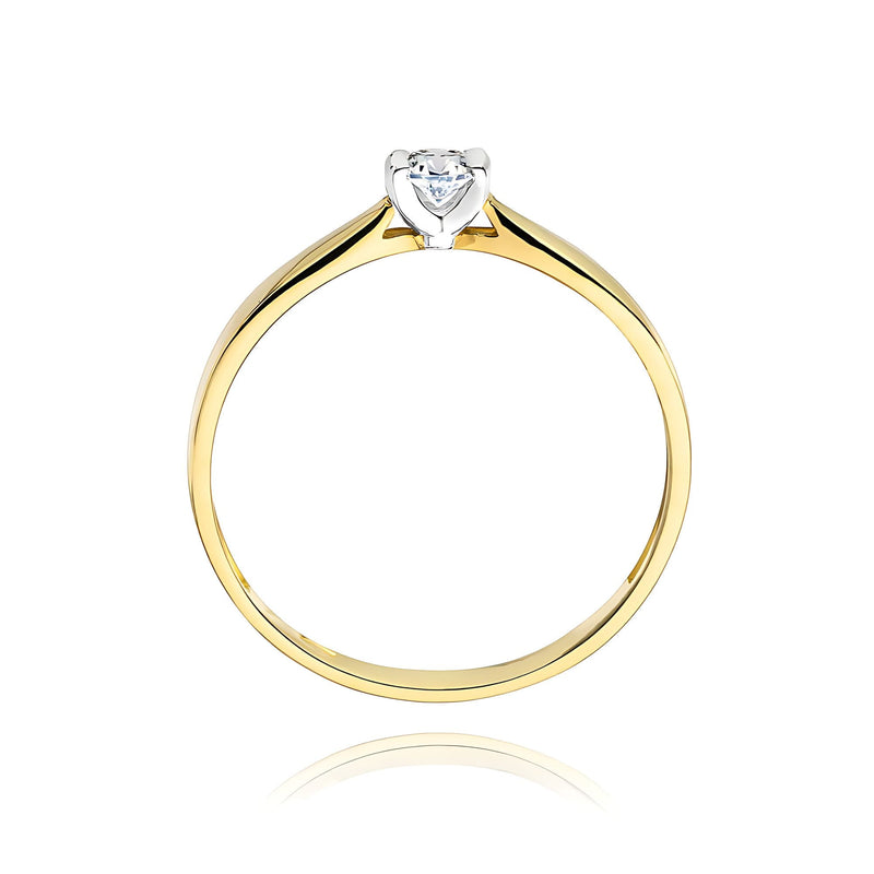 Inel Aur 9K cu Diamant Natural 0.08 ct, imaginea 3 din 7