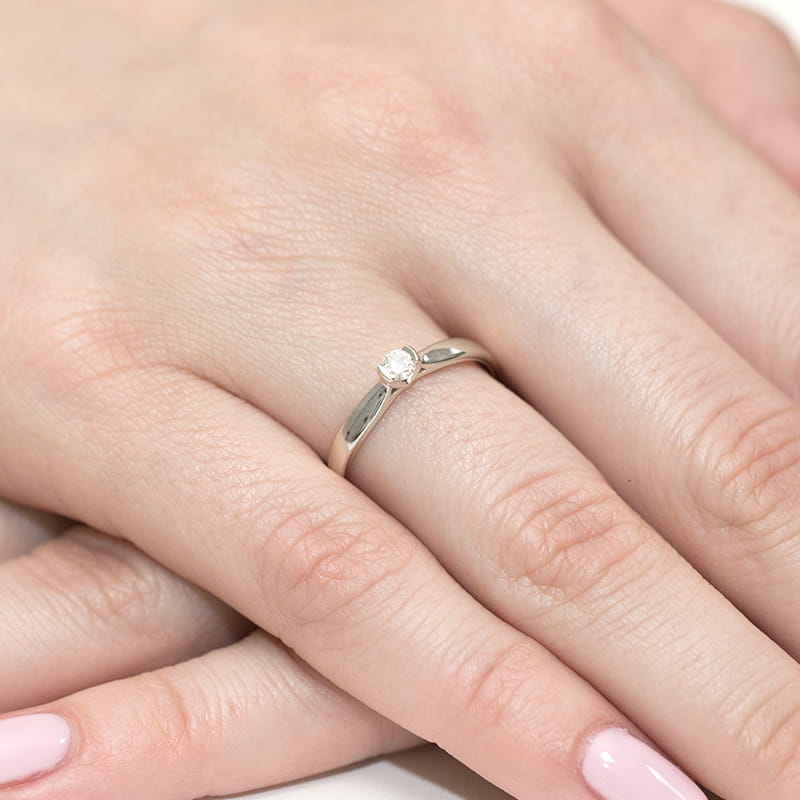 Inel Aur 9K cu Diamant Natural 0.10 ct, imaginea 7 din 7