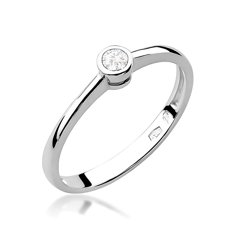 Inel Aur 9K cu Diamant Natural 0.08 ct, imaginea 5 din 8