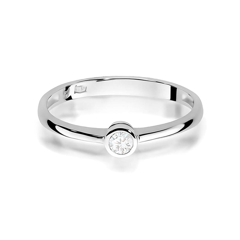 Inel Aur 9K cu Diamant Natural 0.08 ct, imaginea 6 din 8
