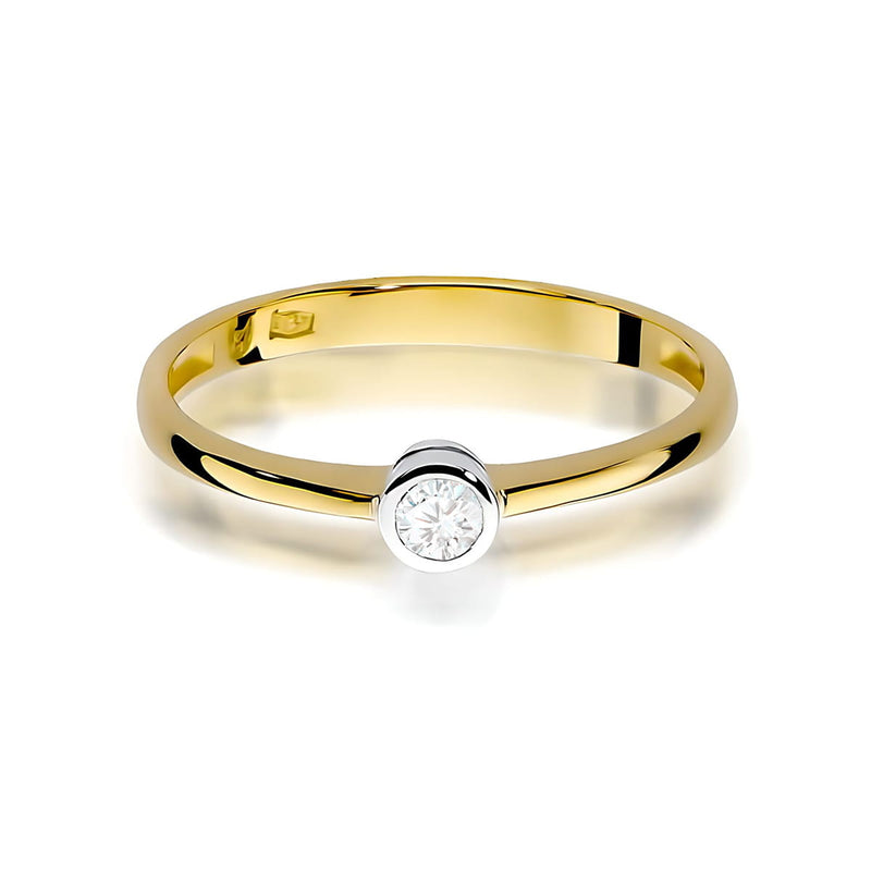 Inel Aur 9K cu Diamant Natural 0.10 ct, imaginea 2 din 8