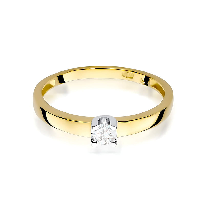 Inel Aur 9K cu Diamant Natural 0.10 ct, imaginea 2 din 7