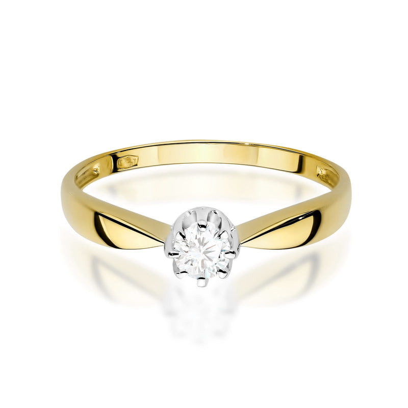 Inel Aur 9K cu Diamant Natural 0.15 ct, imaginea 2 din 6