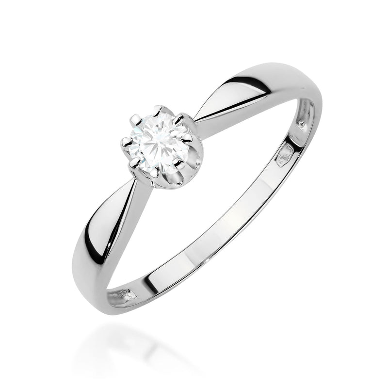 Inel Aur 9K cu Diamant Natural 0.15 ct, imaginea 4 din 6