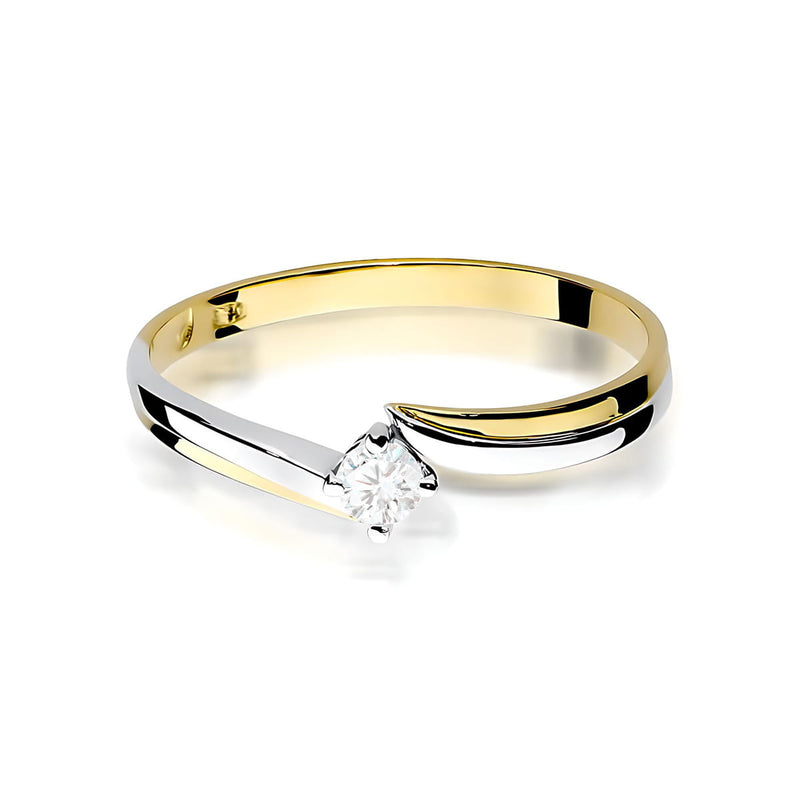 Inel Aur 9K cu Diamant Natural 0.10 ct, imaginea 2 din 8
