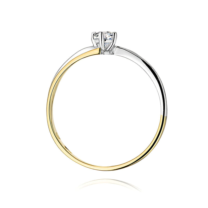 Inel Aur 9K cu Diamant Natural 0.10 ct, imaginea 3 din 8